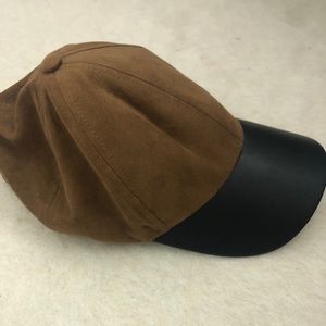 Brown suede baseball Cap